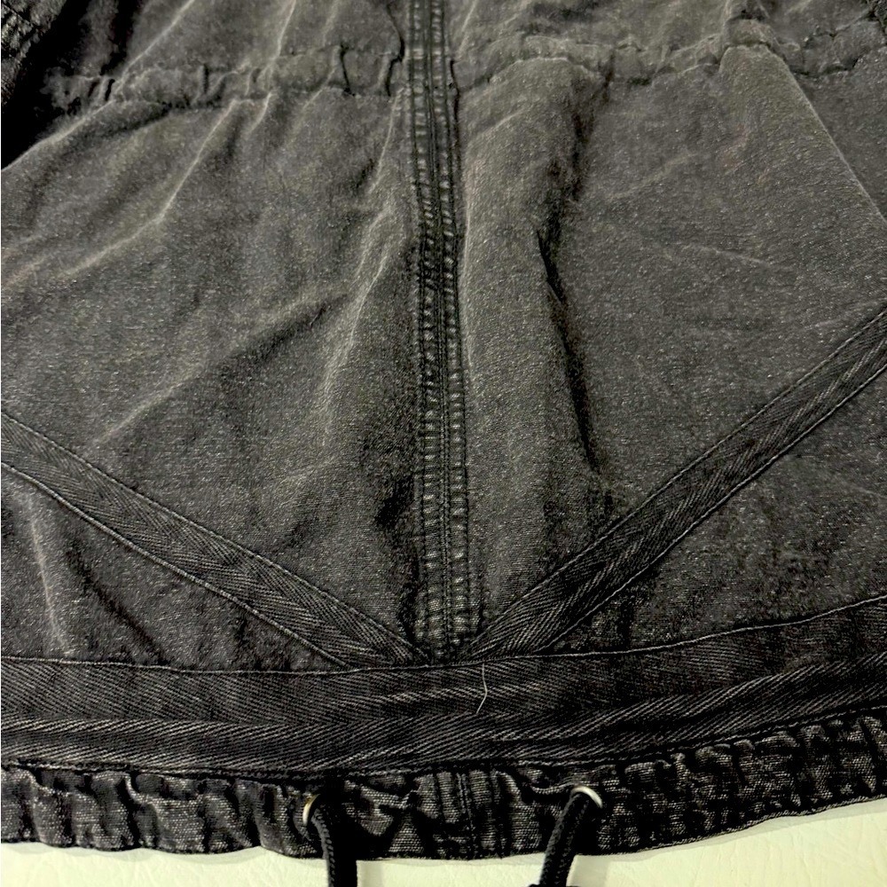 FP Movement by Free People Dark Gray Hooded Jean Jacket - Picture 13 of 15